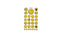Aufkleber bsb Creative-Sticker Smiley World, smileys in gelb