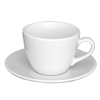 Kaffee-/Cappuccino-Tasse Inhalt 0,21 ltr mit Untertasse Durchmesser 14,5 cm