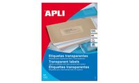 APLI Etiquettes translucides, 105 x 37 mm (334105300)