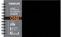 CANSON Carnet de croquis ONE, 216 x 140 mm, noir (5299355)