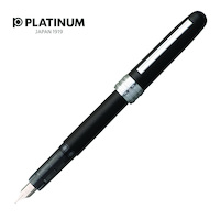 Pióro wieczne Platinum Plaisir Black Mist, M, czarne matowe