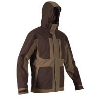 Waterproof Hunting Jacket Renfort 500 - Brown - 4XL