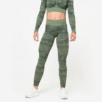 Women's Seamless Leggings - Green - UK 10 / EU M