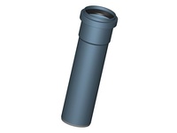 Poloplast POLO-KAL NG-Steck-Muffenrohr PKEM DN 40, 250 mm, mit 1 Muffe