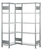Eckregal (Felder A + B) 2000 x 1000 x 500, 2x5 Fachböden, Längenriegel, verzinkt