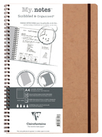 CLAIREFONTAINE AGE BAG MY.NOTES A4 78343C Spiralbuch dot braun 60 Bl