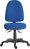 Ergo Trio Ergonomic High Back Fabric Operator Office Chair without Arms Blue - 2901BLU -