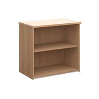 Universal bookcase 740mm high with 1 shelf - beech