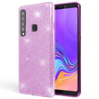 NALIA Glitter Case compatible with Samsung Galaxy A9 2018, Ultra-Thin Mobile Sparkle Silicone Back-Cover, Protective Slim Shiny Protector Skin Shockproof Crystal Gel Bling Phone...