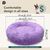 BLUZELLE Dog Bed for Medium Size Dogs, 28" Donut Dog Bed Washable, Round Dog Pillow Fluffy Plush, Calming Pet Bed Removable Mattress Soft Pad Comfort No-Skid Bottom Purple