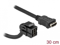 Keystone Modul HDMI Buchse 110° > HDMI Buchse mit Kabel schwarz, Delock® [86853]