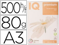 Papel Fotocopiadora Iq Premium Din A3 80 Gramos Paquete de 500 Hojas