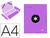 Carpeta Liderpapel Antartik Gomas A4 3 Solapas Carton Forrado Color Violeta