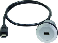 USB 2.0 Kabel für Frontplattenmontage, Mini-USB Buchse Typ B auf Mini-USB Stecke