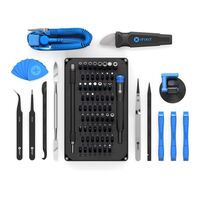 Pro Tech Toolkit Toolkits, Universal, Opening pick,Screwdriver,Spudger,Suction cup,Tweezer, Black,Blue,Stainless steel, Device Repair Tools & Tool Kits