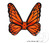 ailes de papillon fluo orange 76cm