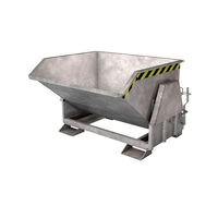 Tilting skip, standard overall height, without wheels