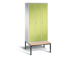 CLASSIC cloakroom locker with bench mounted underneath