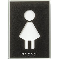 Cartello con pittogramma per porta WC, Braille