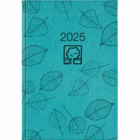 Buchkalender 876 14,5x21cm 1 Tag/1 Seite Recycling türkis 2025