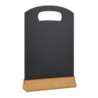 Olympia Wooden Table Top Chalkboard with Arched Top & Sturdy Pine Base 210x320mm