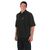 Chef Works Unisex Cool Vent Chefs Shirt in Black - Polycotton - Short Sleeve - L