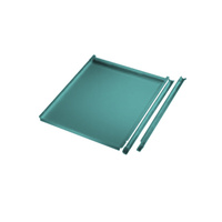Ausziehboden für Gehäuse BASETEC mit Tür, in Wasserblau RAL 5021, BxTxH = 460 x 545 x 19 mm | SPK0036.5021