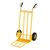 Tubular steel sack truck with fixed and folding toe plates