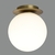 Deckenleuchte PARMA, rund, Ø 18,0 cm, 1 x E27 LED, 15W, IP44, IK00, gold/opal