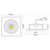 LED Downlight 5068Q ECO FLAT BIO, eckig, 38°, 7,5W, 5000K, IP40, chrom matt