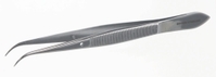 Forceps with guide-pin stainless steel Version Curved