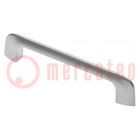 Holder; ZnAL; aluminium; H: 28mm; L: 146mm; W: 12mm; MILANO; handle