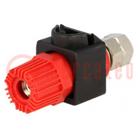 Connector: 4mm banana; socket; 60A; 60VDC; red; 64mm; 30mΩ