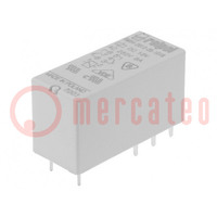 Relay: electromagnetic; DPDT; Ucoil: 18VDC; 8A; 8A/250VAC; 8A/24VDC