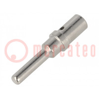 Contact; male; 12; nickel plated; 2÷3mm2; turned contacts; bulk