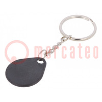 RFID Schlüsselanhänger; Kunststoff; schwarz; 125kHz; 8BROM