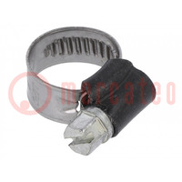 Worm gear clamp; W: 9mm; Clamping: 8÷14mm; steel; ST; W1; DIN 3017