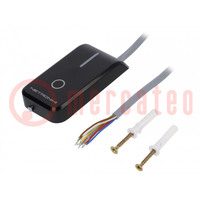 RFID-lezer; 7÷15V; 1-wire,RS232,RS485,WIEGAND; antenne,buzzer