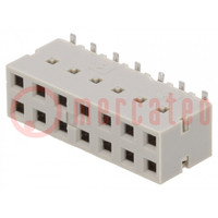Socket; PCB to PCB; female; Dubox®; 2.54mm; PIN: 14; SMT; Layout: 2x7