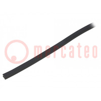 Hole and edge shield; EPDM; L: 10m; black; H: 8mm; W: 5mm; industrial