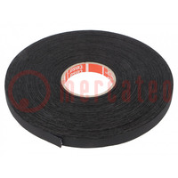 Tape: textile; W: 9mm; L: 50m; Thk: 260um; Automotive; rubber; black