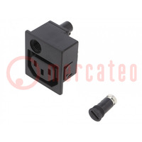 Connector: AC supply; socket; female; 10A; 250VAC; IEC 60320