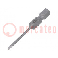 Screwdriver bit; hex key; HEX 1,5mm; Overall len: 50mm