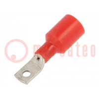 Tip: ring tube; M5; Ø: 5.2mm; 25mm2; crimped; for cable; insulated