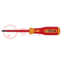 Screwdriver; insulated; Pozidriv®; PZ2; Blade length: 100mm