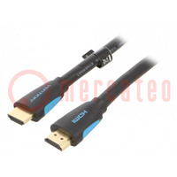 Cable; HDMI 2.0; HDMI plug,both sides; PVC; 15m; black; 30AWG