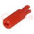 Knob; shaft knob; red; h: 11.7mm; for mounting potentiometers