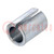 Adapter; nickel plated steel; Øshaft: 6mm; silver; Shaft: smooth