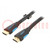 Cable; HDMI 2.0; HDMI plug,both sides; PVC; 15m; black; 30AWG
