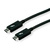 ROLINE Thunderbolt™ 3 Kabel, C-C, ST/ST, 20Gbit/s, 100W, schwarz, 1 m